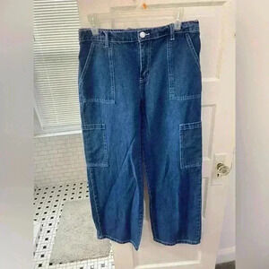 Refuge Denim mom jeans cargo style with pockets size 5
